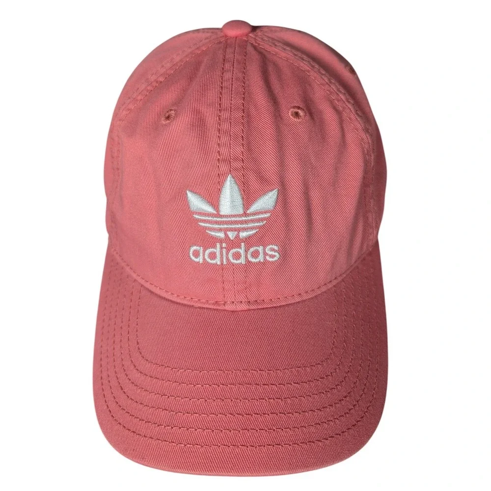 Adidas Adicolor Baseball Cap Coral Pink‎ Trefoil Logo Adjustable Strap